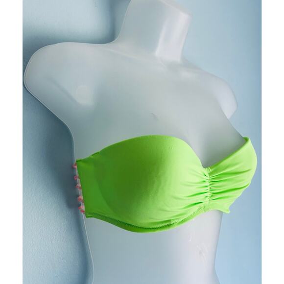 Victoria's Secret Swim Top 32D Green Strapless - Picture 2 of 5